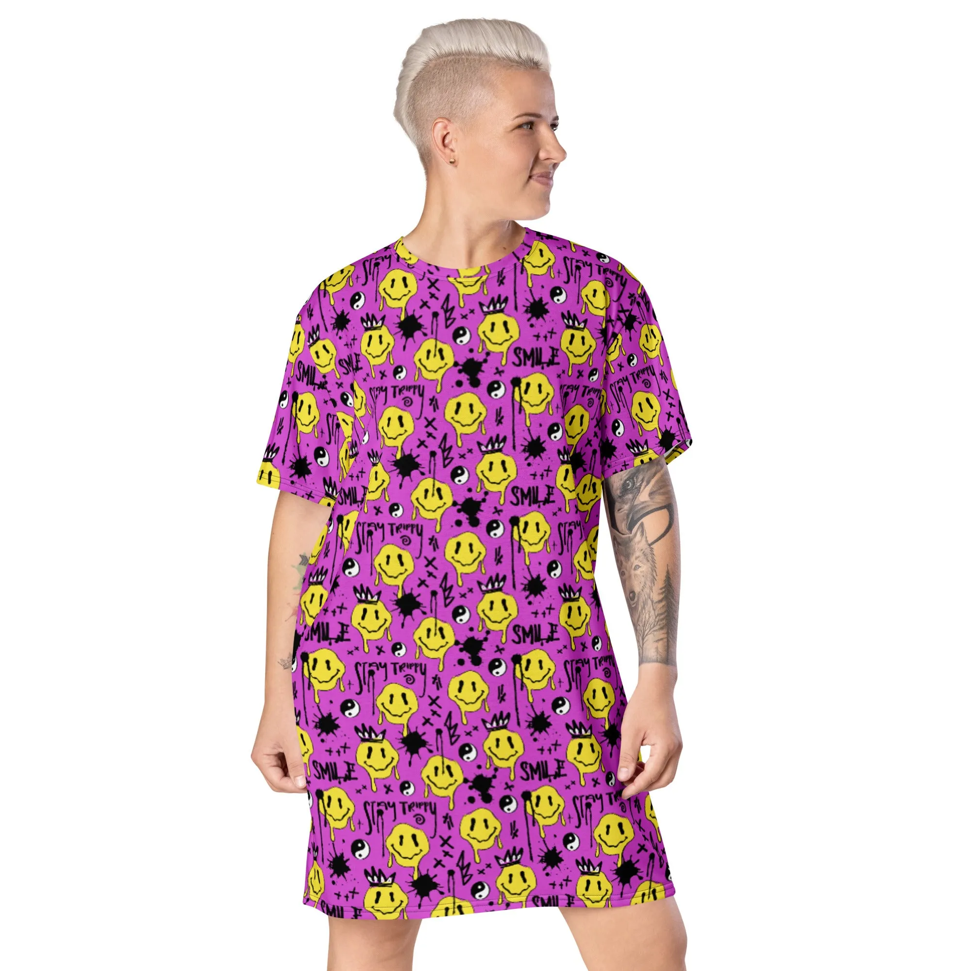 Colorful Smile T-shirt Dress