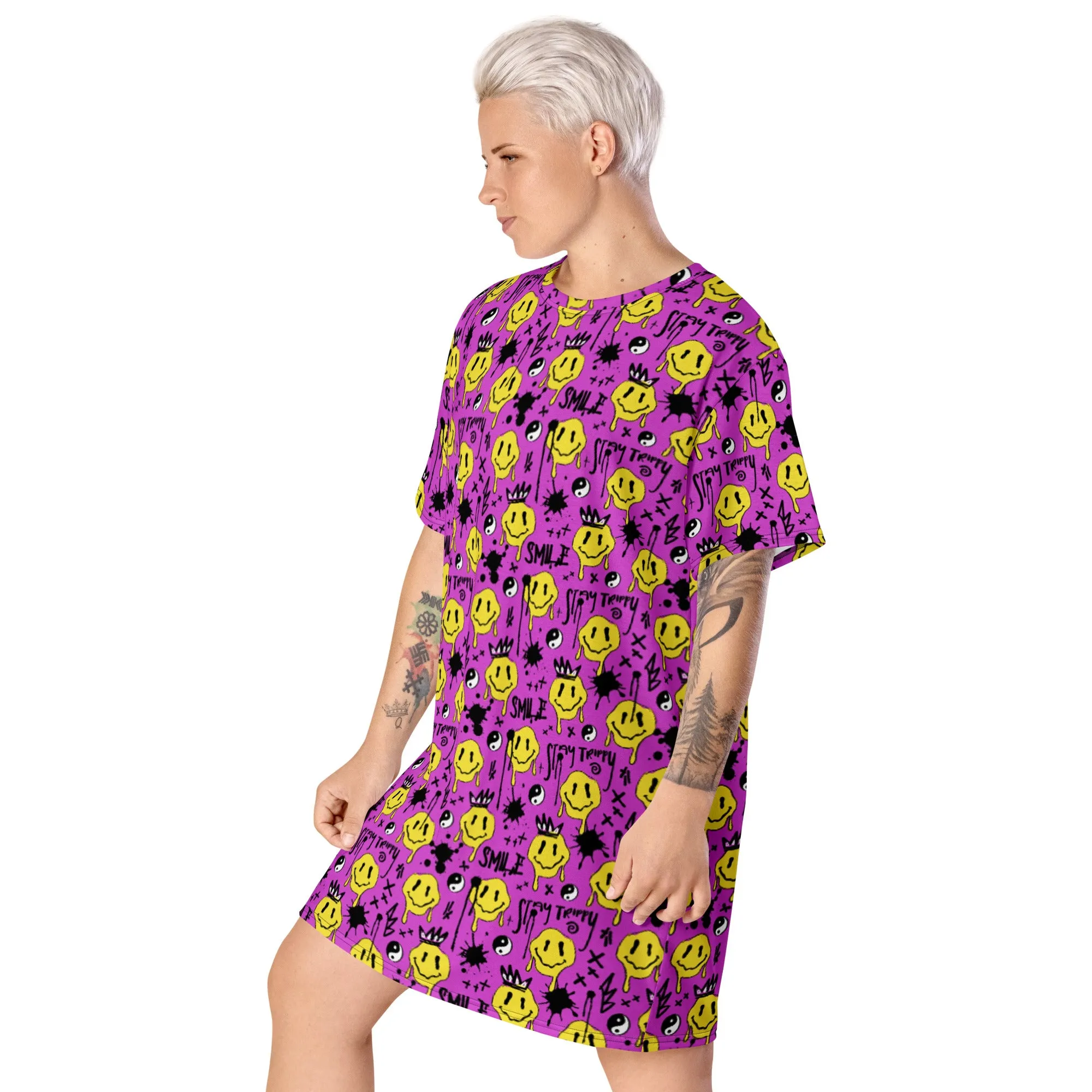 Colorful Smile T-shirt Dress