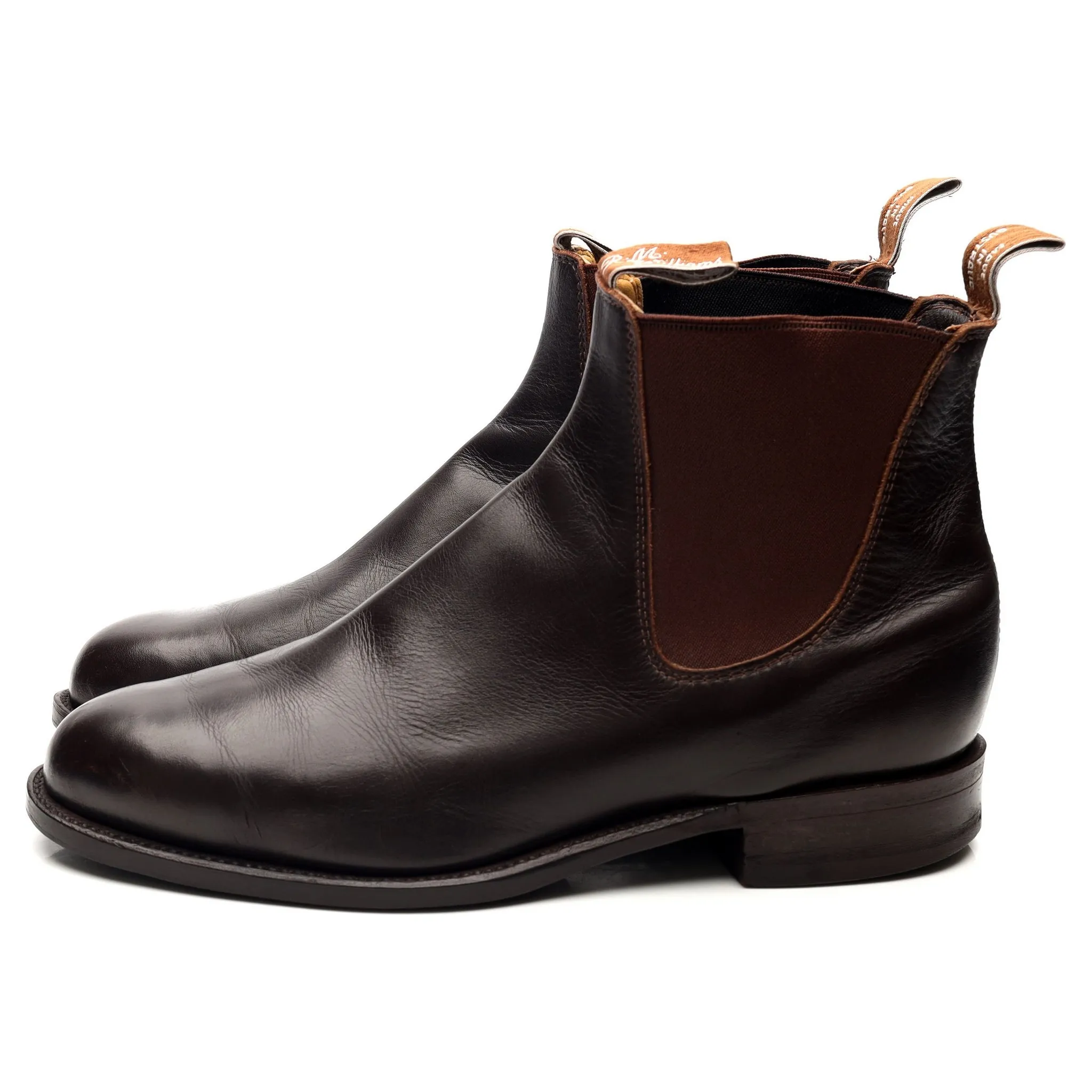 'Comfort Turnout' Dark Brown Leather Chelsea Boots UK 9 G