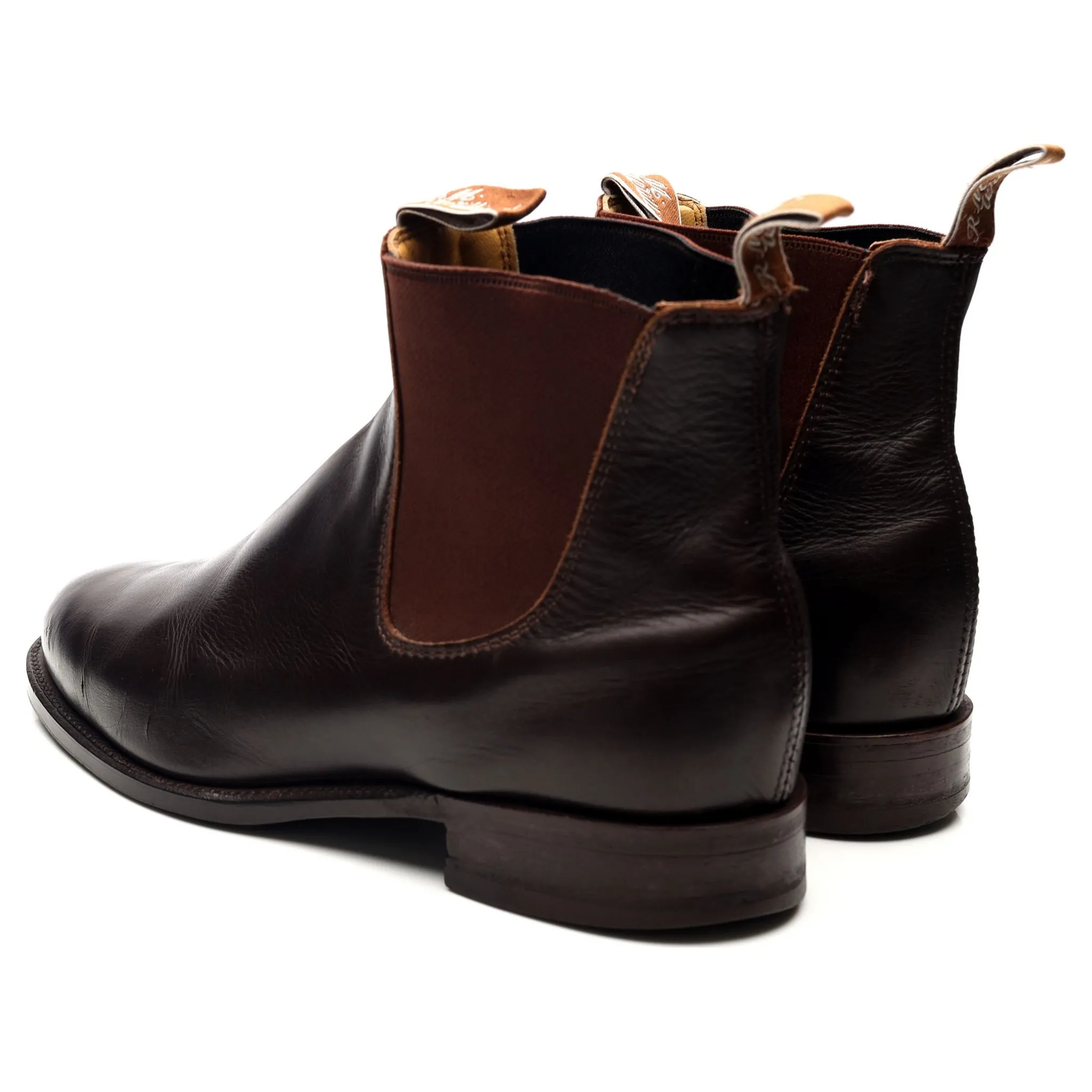 'Comfort Turnout' Dark Brown Leather Chelsea Boots UK 9 G