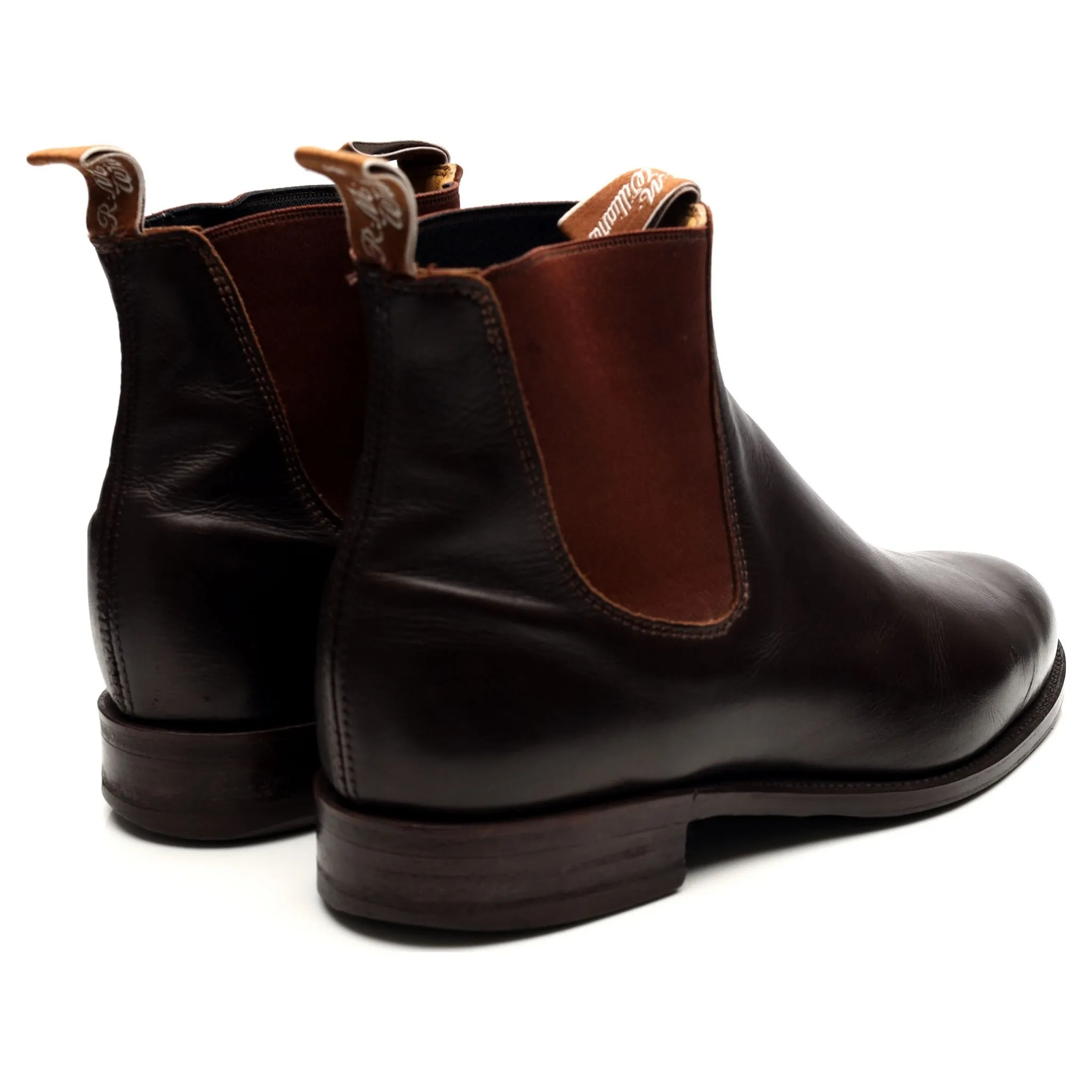 'Comfort Turnout' Dark Brown Leather Chelsea Boots UK 9 G