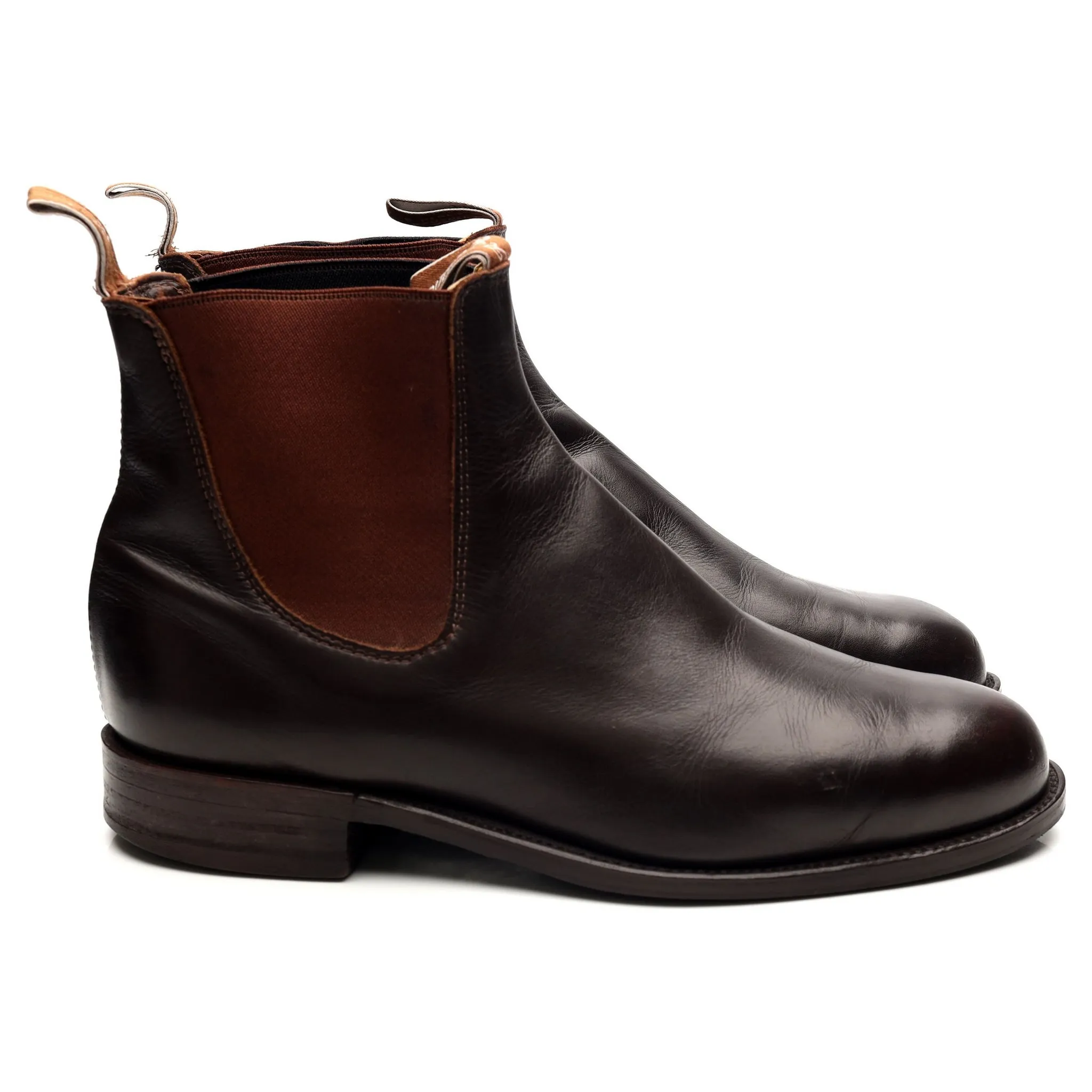 'Comfort Turnout' Dark Brown Leather Chelsea Boots UK 9 G