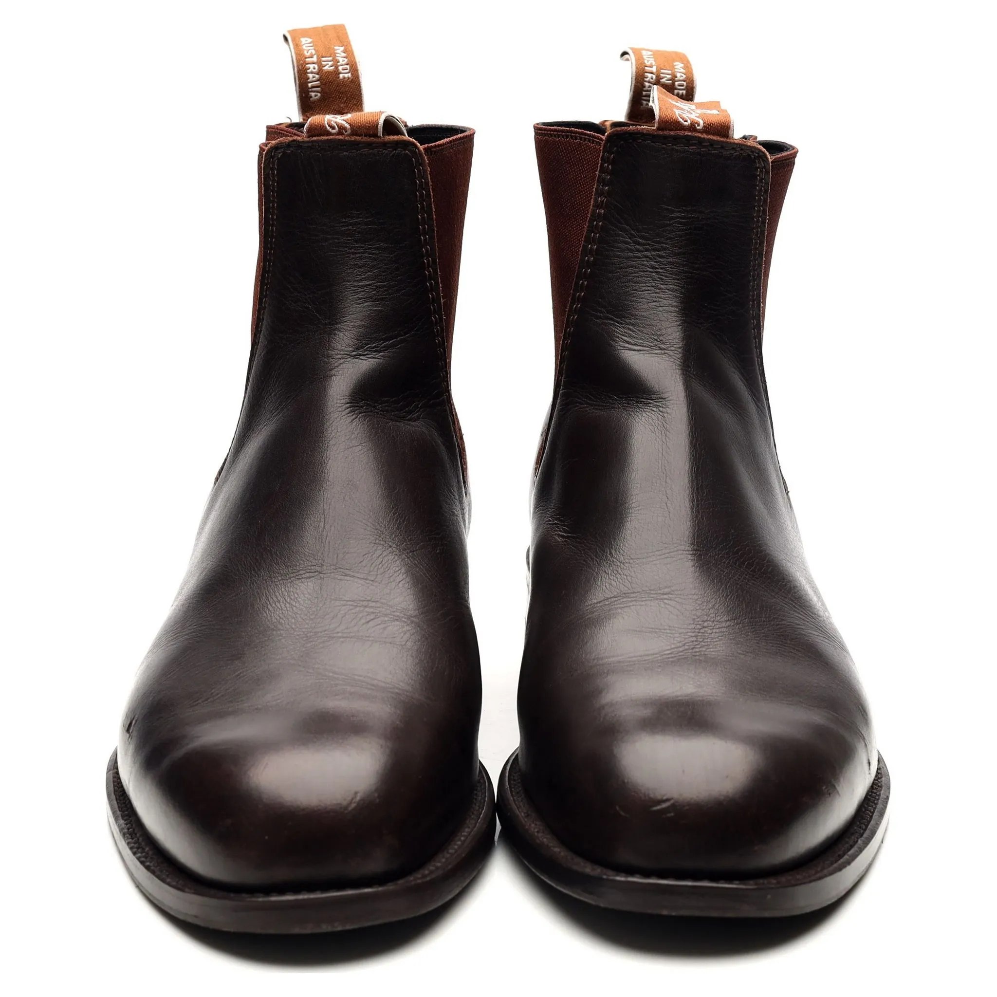 'Comfort Turnout' Dark Brown Leather Chelsea Boots UK 9 G