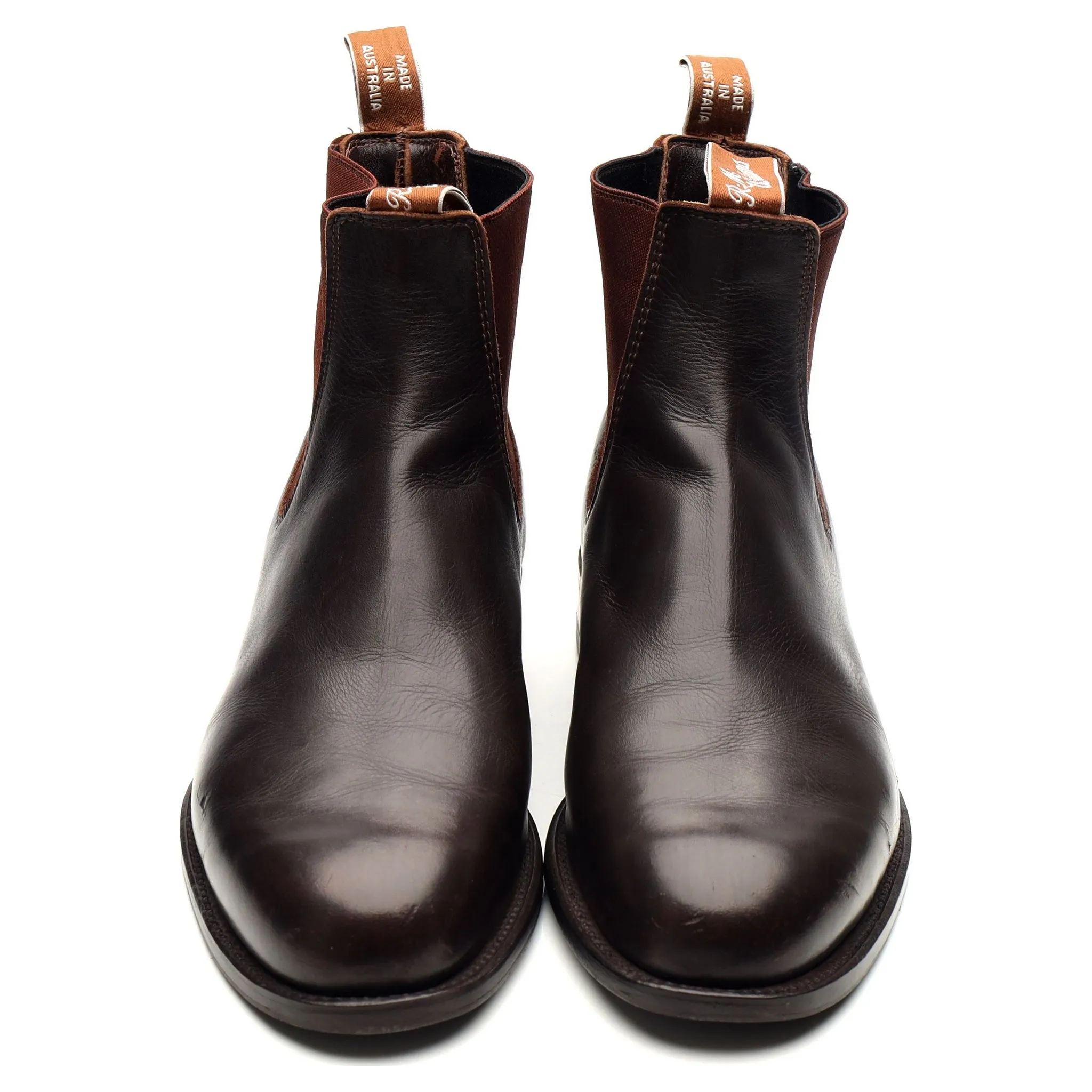 'Comfort Turnout' Dark Brown Leather Chelsea Boots UK 9 G