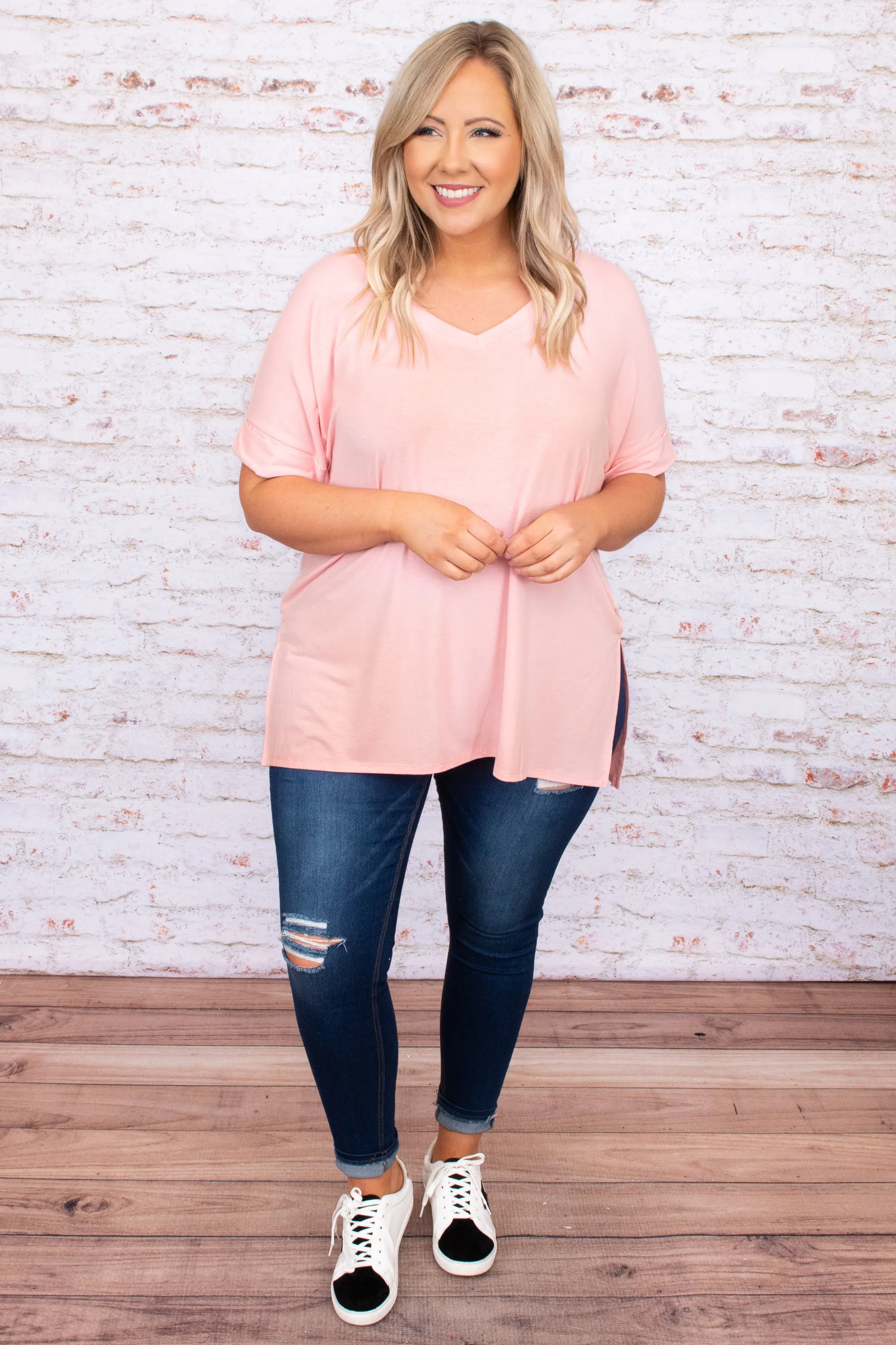 Comfortable Dusty Pink Travel Top