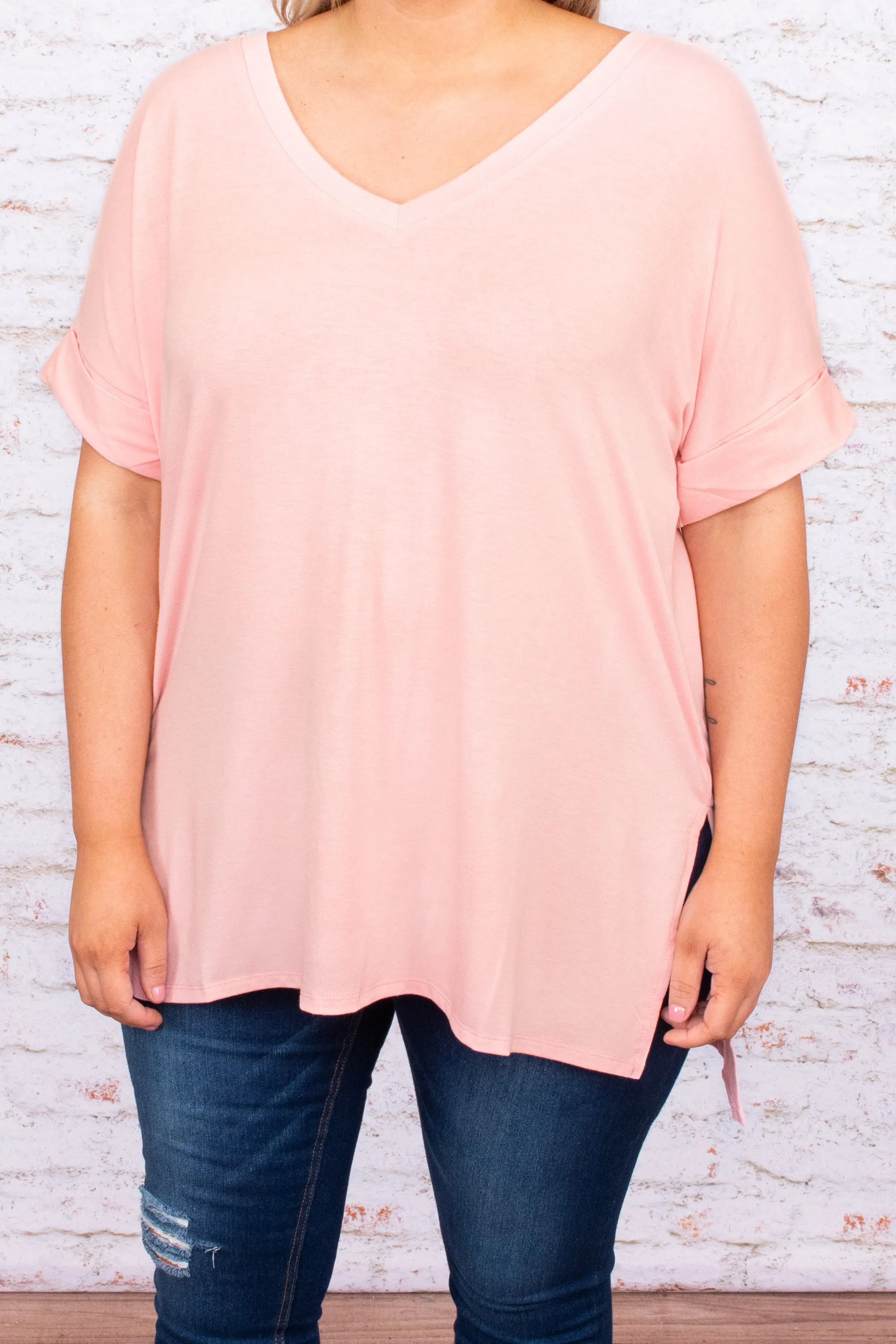 Comfortable Dusty Pink Travel Top