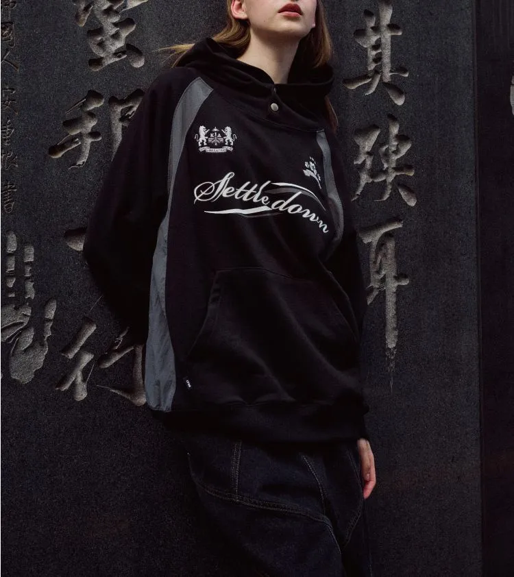 COMPAGNO | Unisex Street Style Long Sleeve Oversized Logo Hoodie