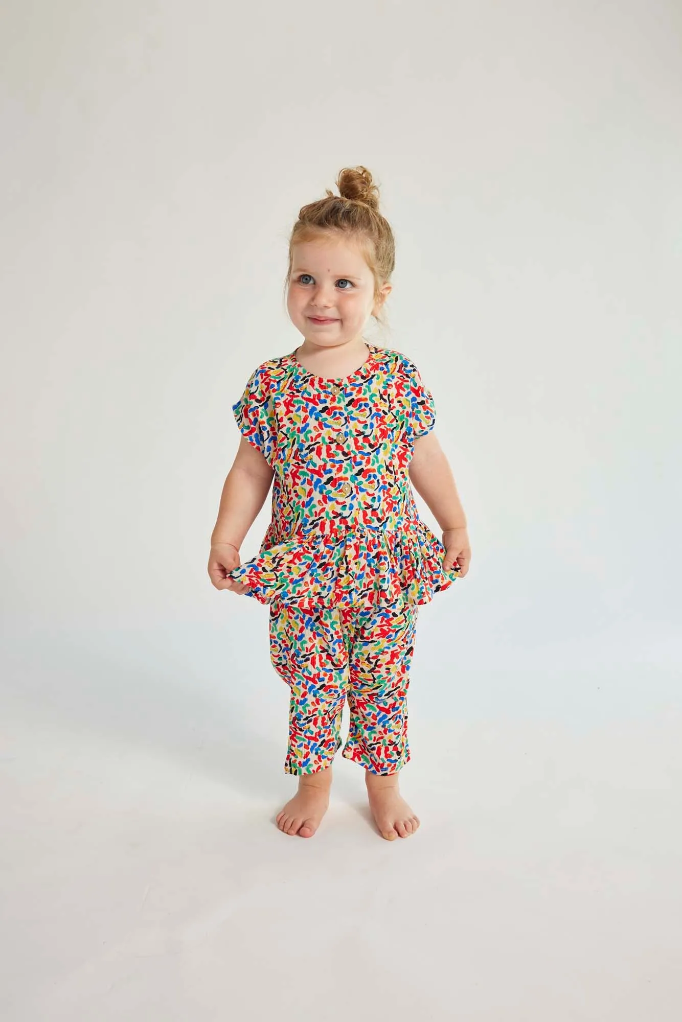 Confetti harem baby pants woven