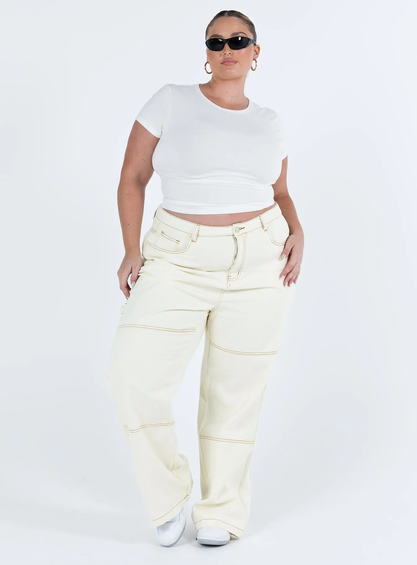 Copeland White Curve Jeans