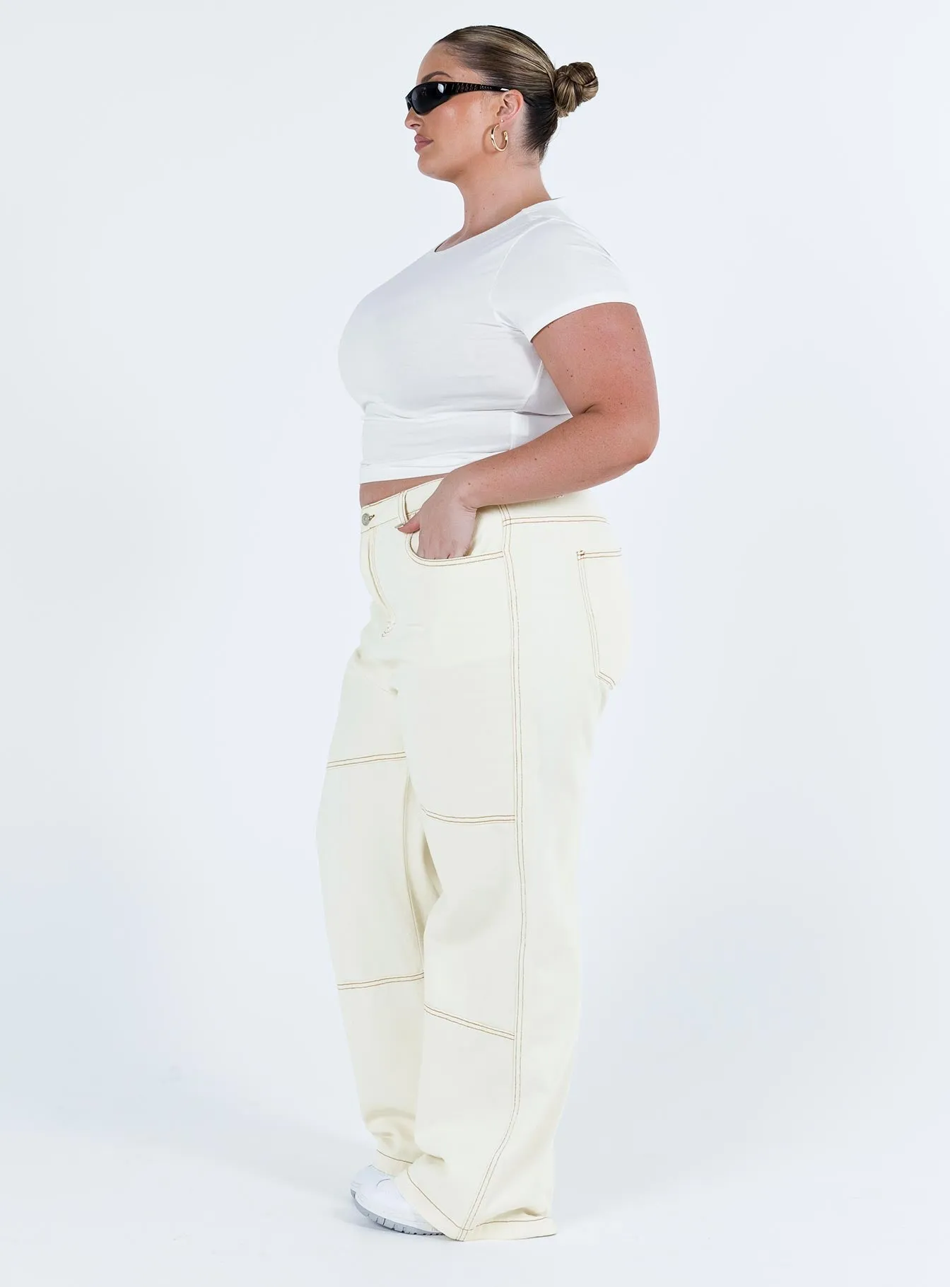 Copeland White Curve Jeans