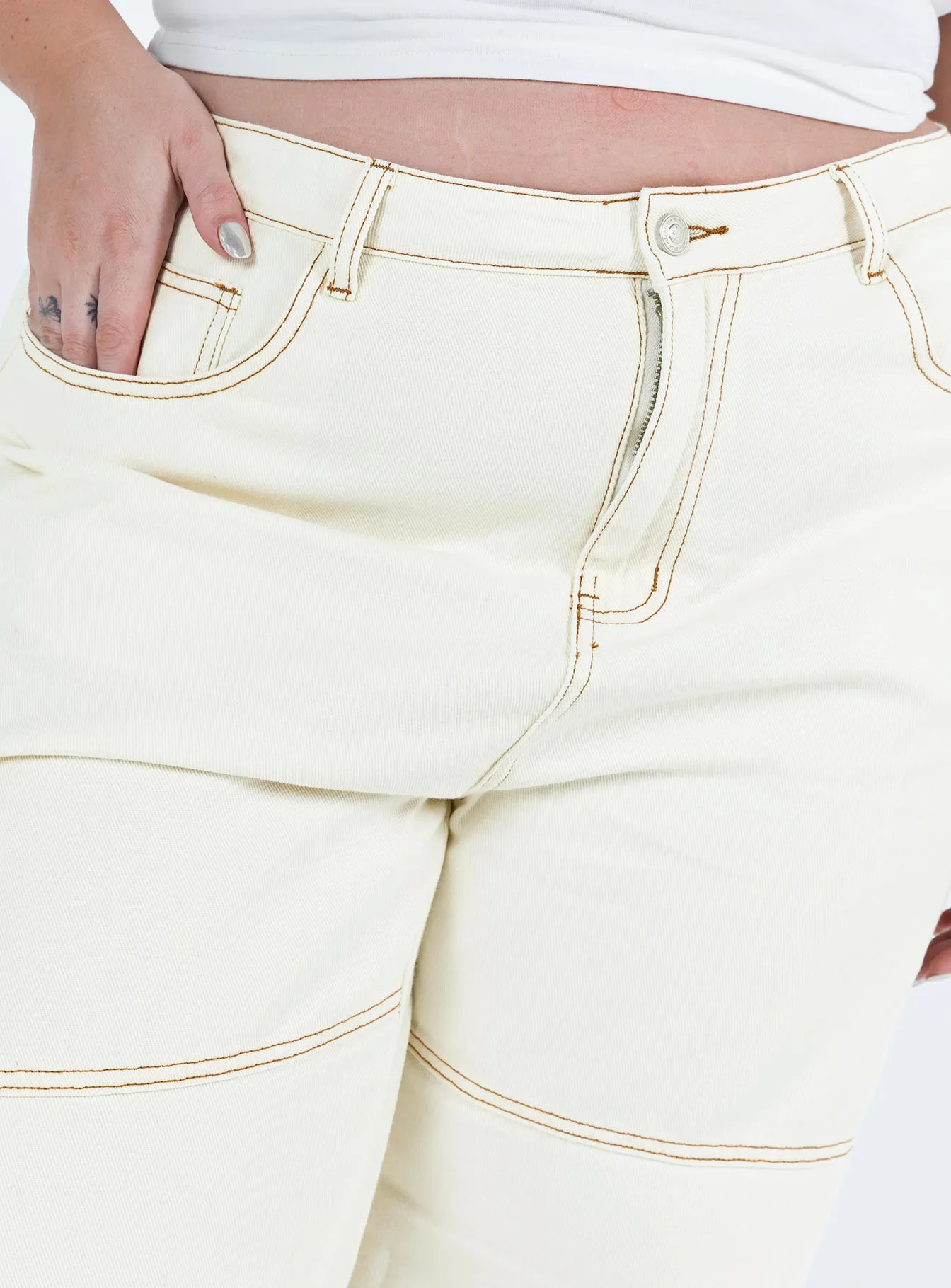 Copeland White Curve Jeans