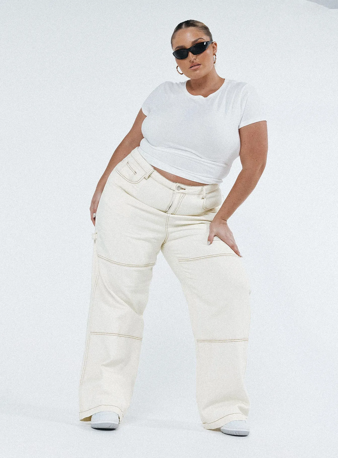 Copeland White Curve Jeans