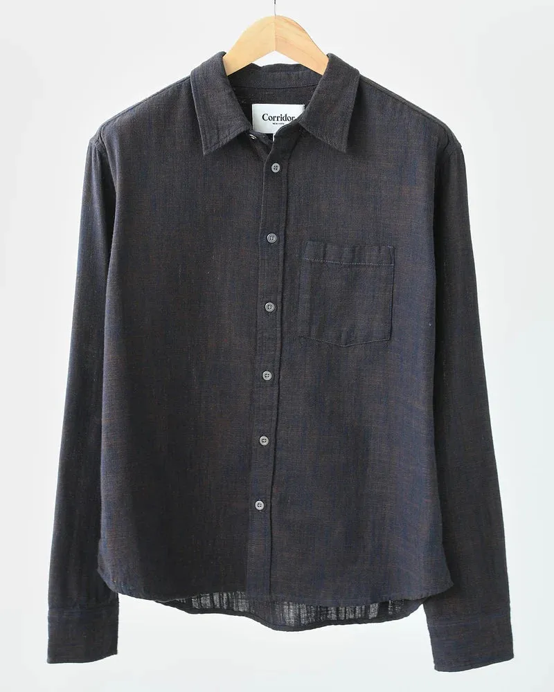 Corridor Navy LS Slub Delave