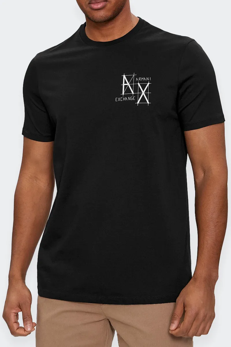 cotton t-shirt with black front logo