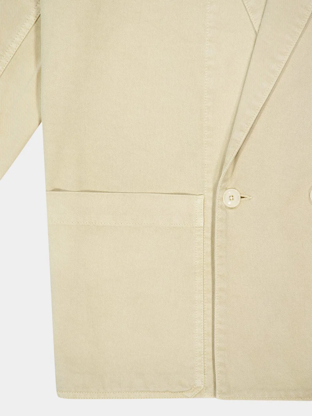 Cream Workwear Denim Blazer