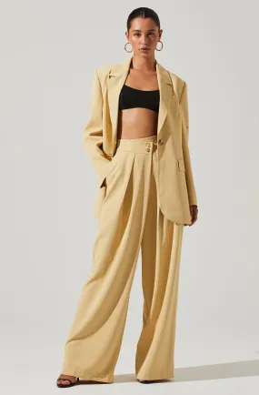 Criss Cross Pleated Wide Leg Pants for Boyfriend