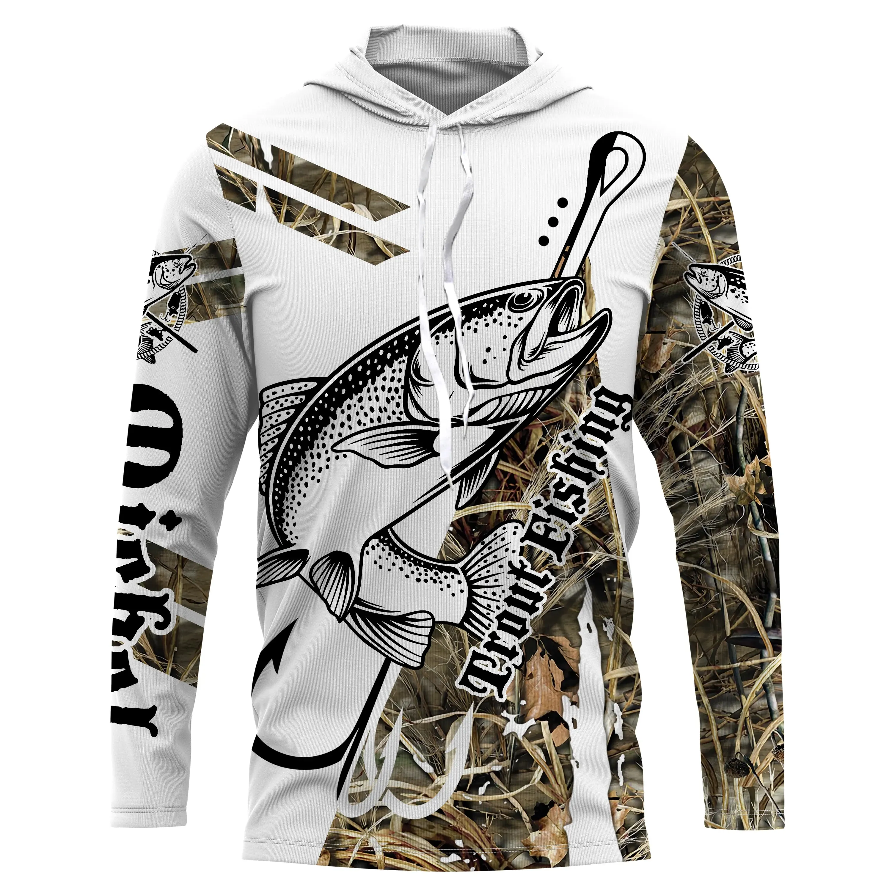 Custom Camouflage Trout Fishing T-Shirt - CT28072218