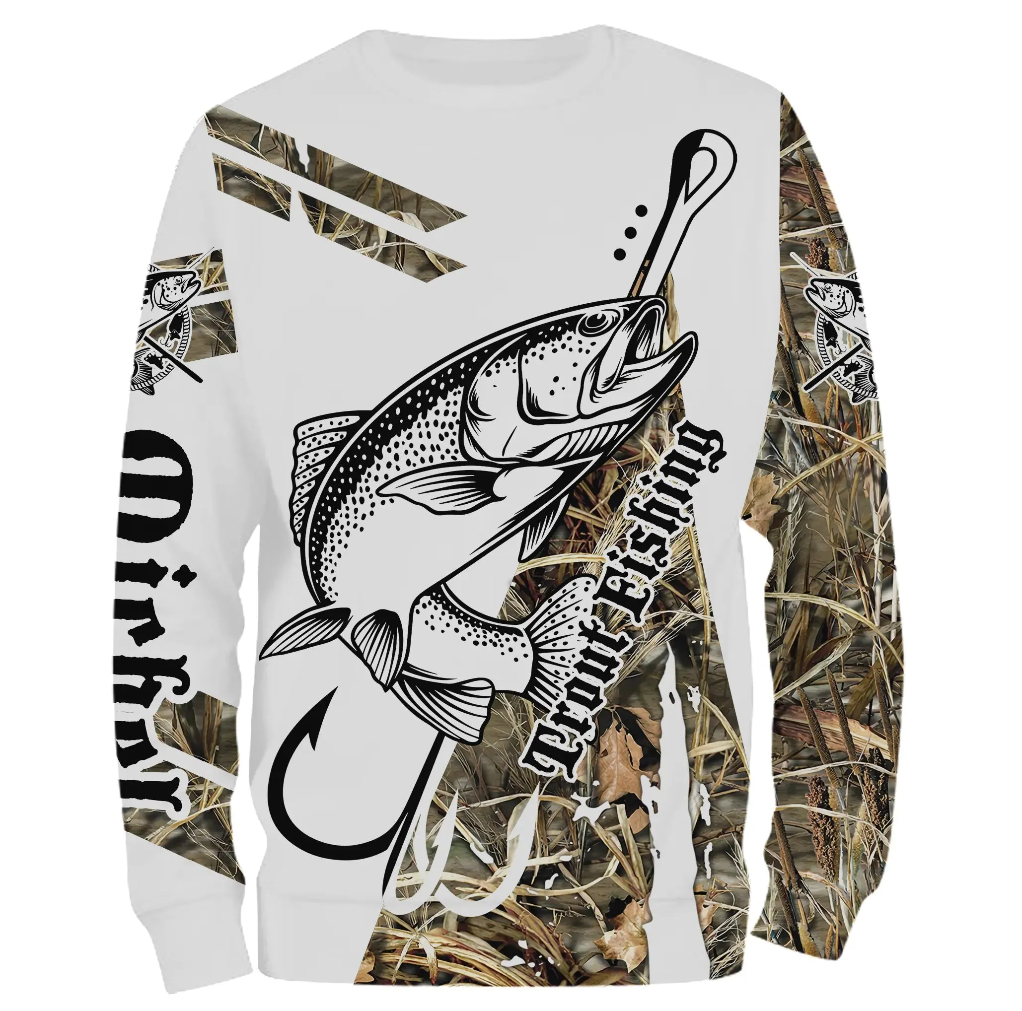 Custom Camouflage Trout Fishing T-Shirt - CT28072218