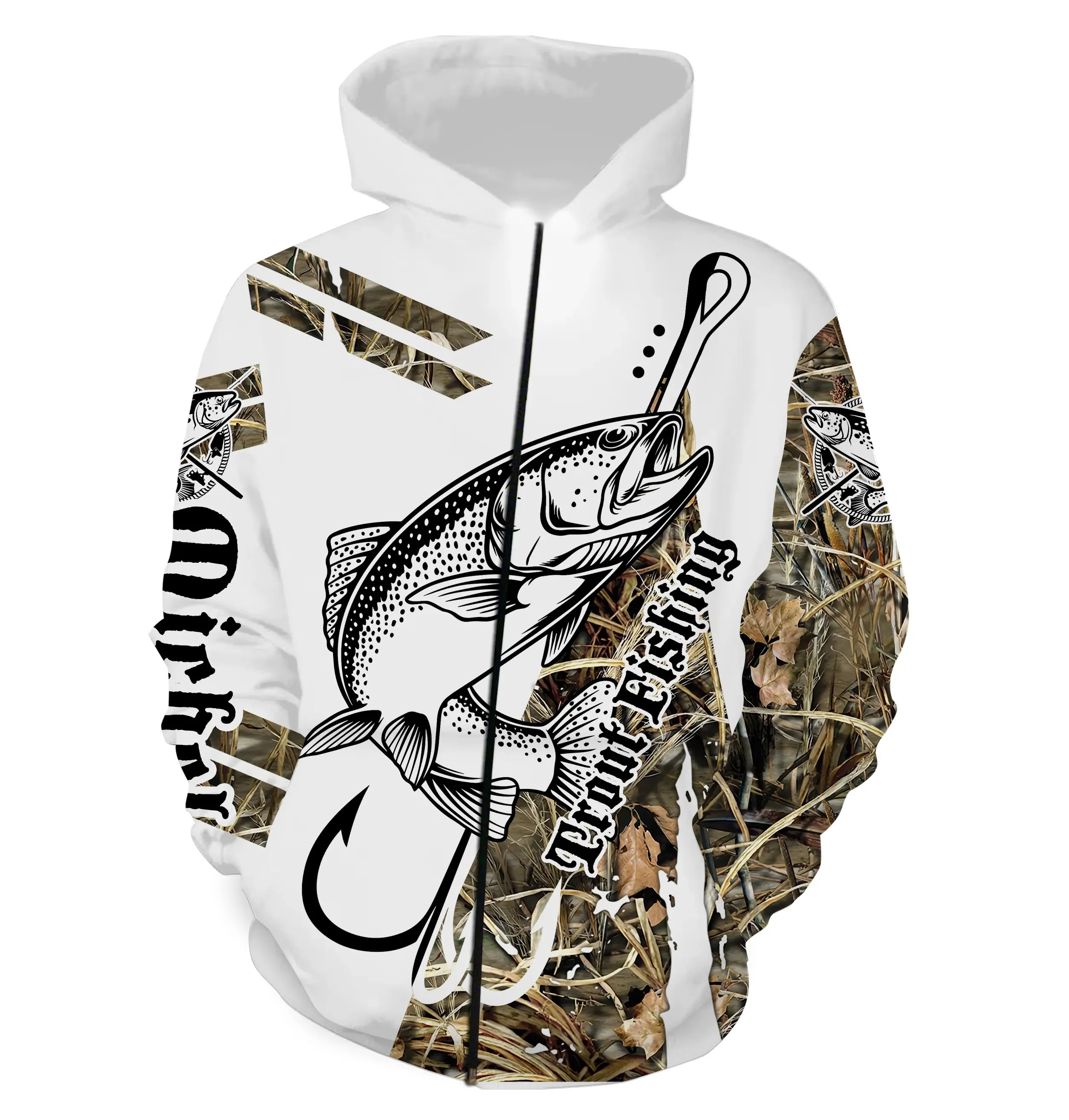 Custom Camouflage Trout Fishing T-Shirt - CT28072218