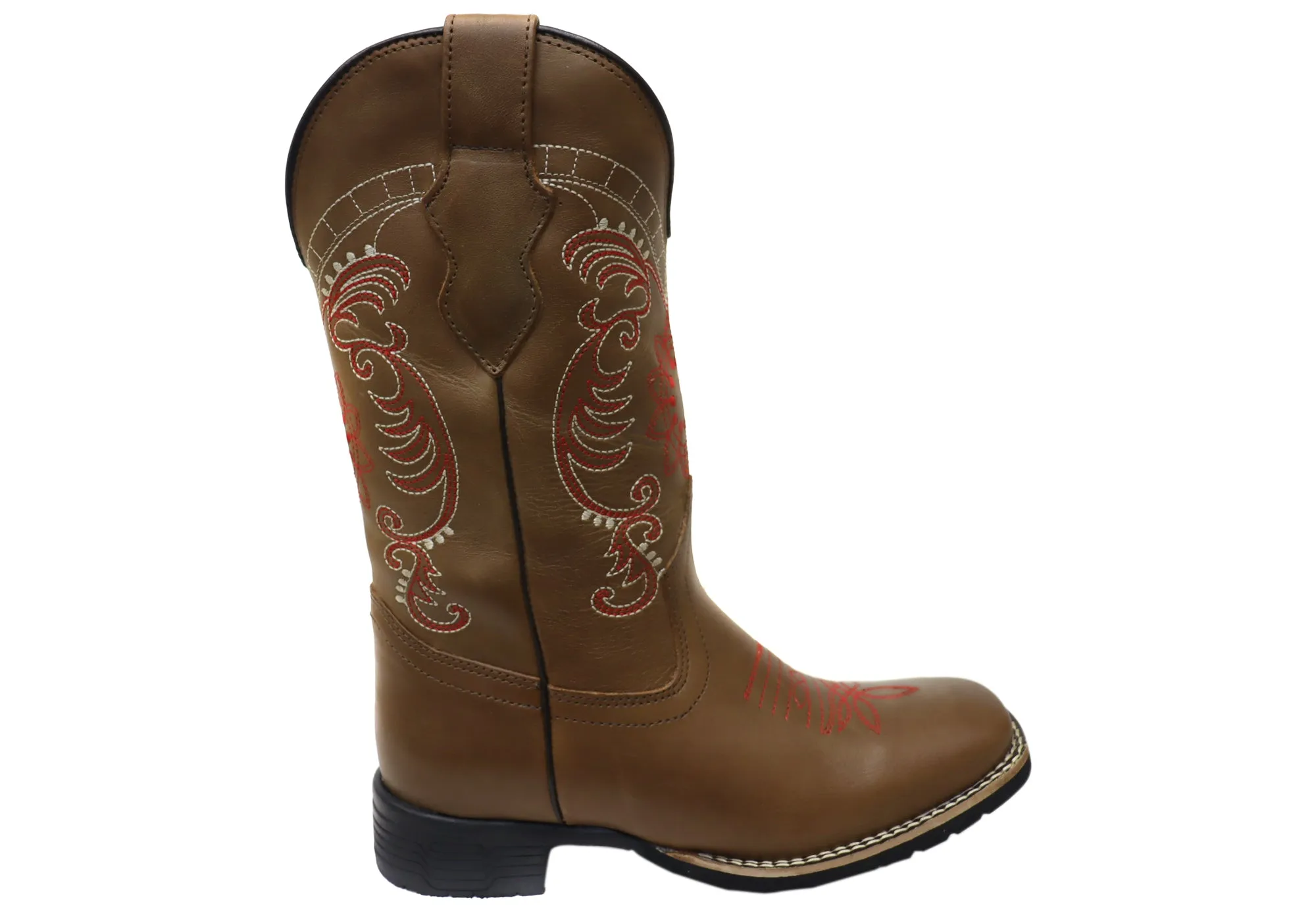 D Milton Agatha Womens Comfortable Leather Western Cowboy Boots