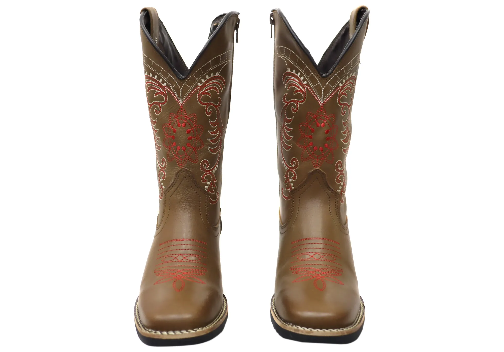 D Milton Agatha Womens Comfortable Leather Western Cowboy Boots