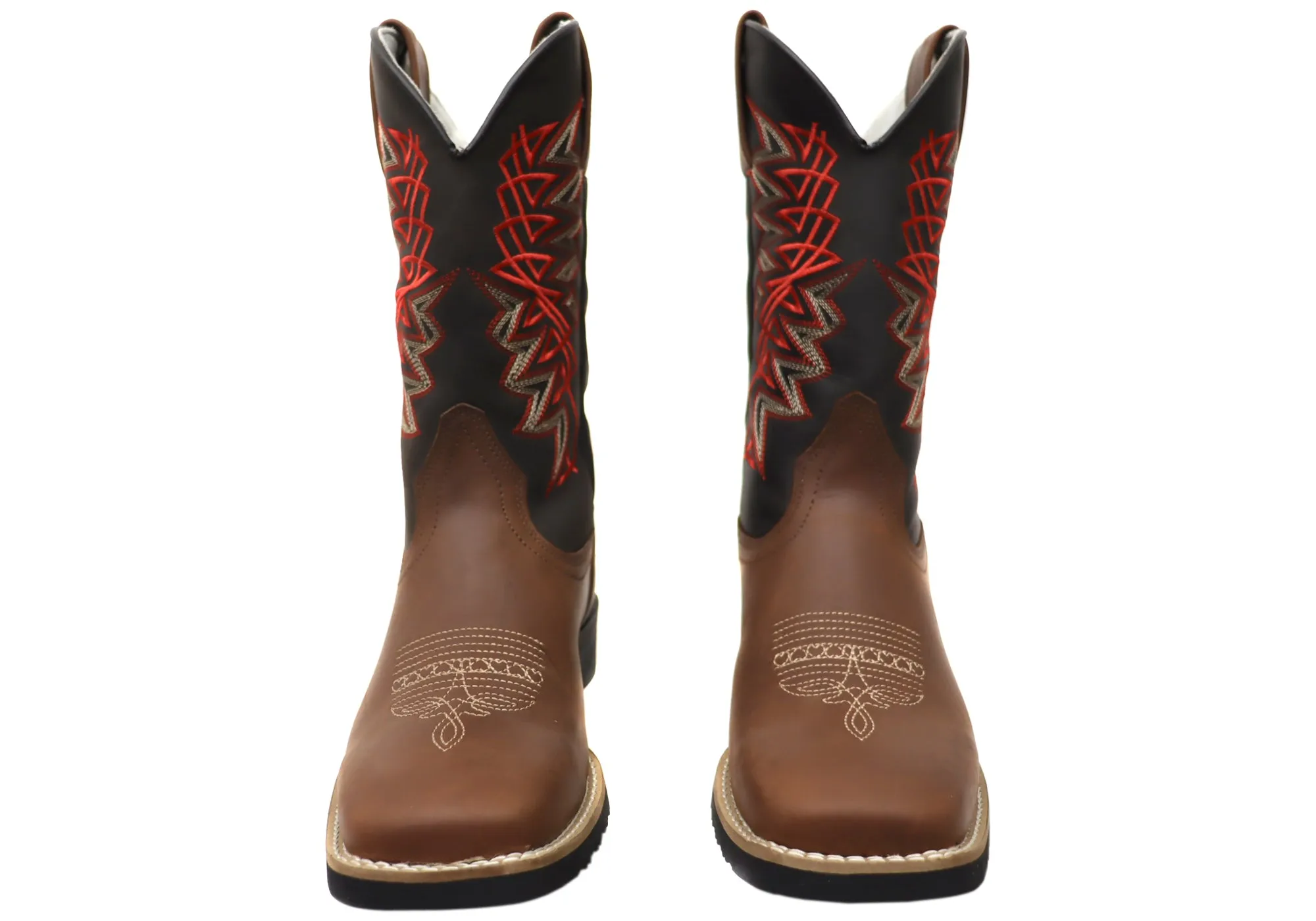 D Milton Alonzo Mens Leather Comfortable Western Cowboy Boots