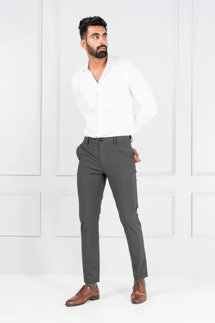 Dark Gray Stretch Dress Pants