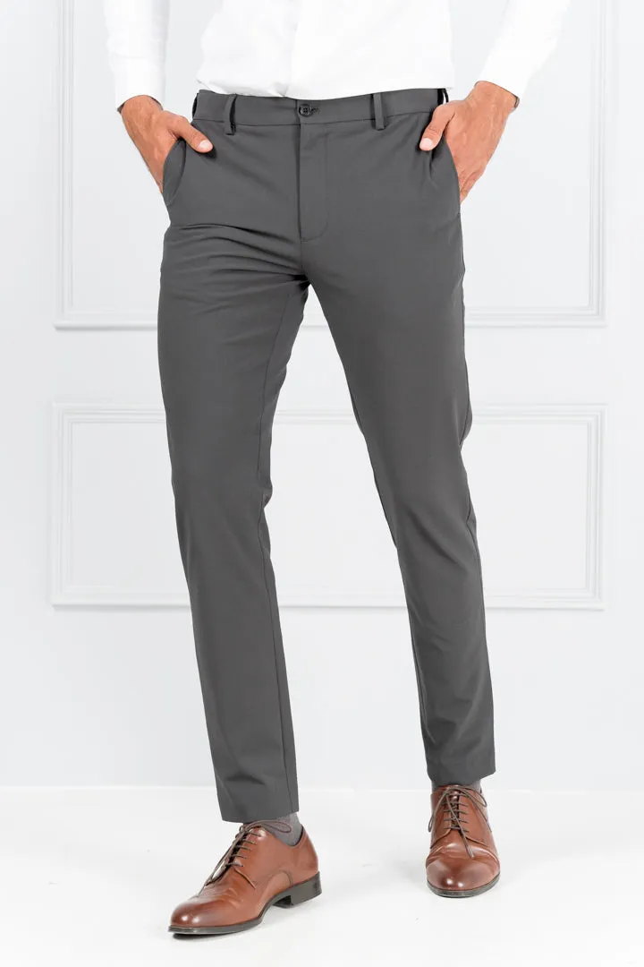 Dark Gray Stretch Dress Pants