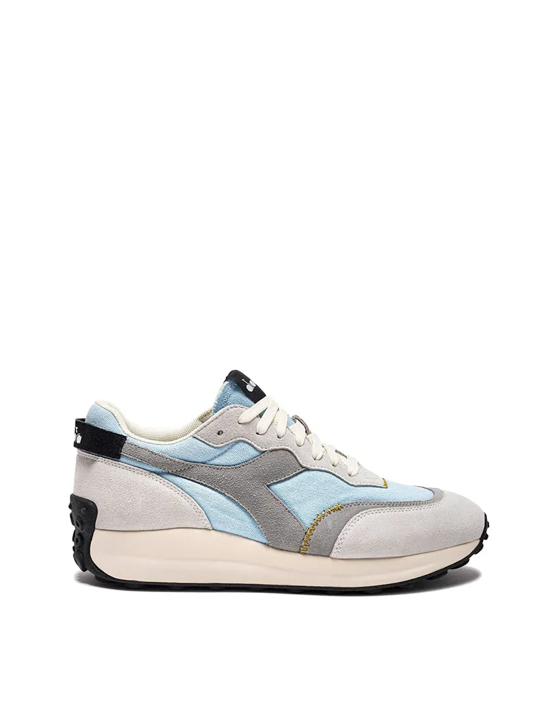 Diadora Women's Race Suede SW Trainer - Dream Blue / Moon Gray