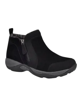 EASY SPIRIT Black Water Resistant Wedge Zip-Up Sneakers Shoes