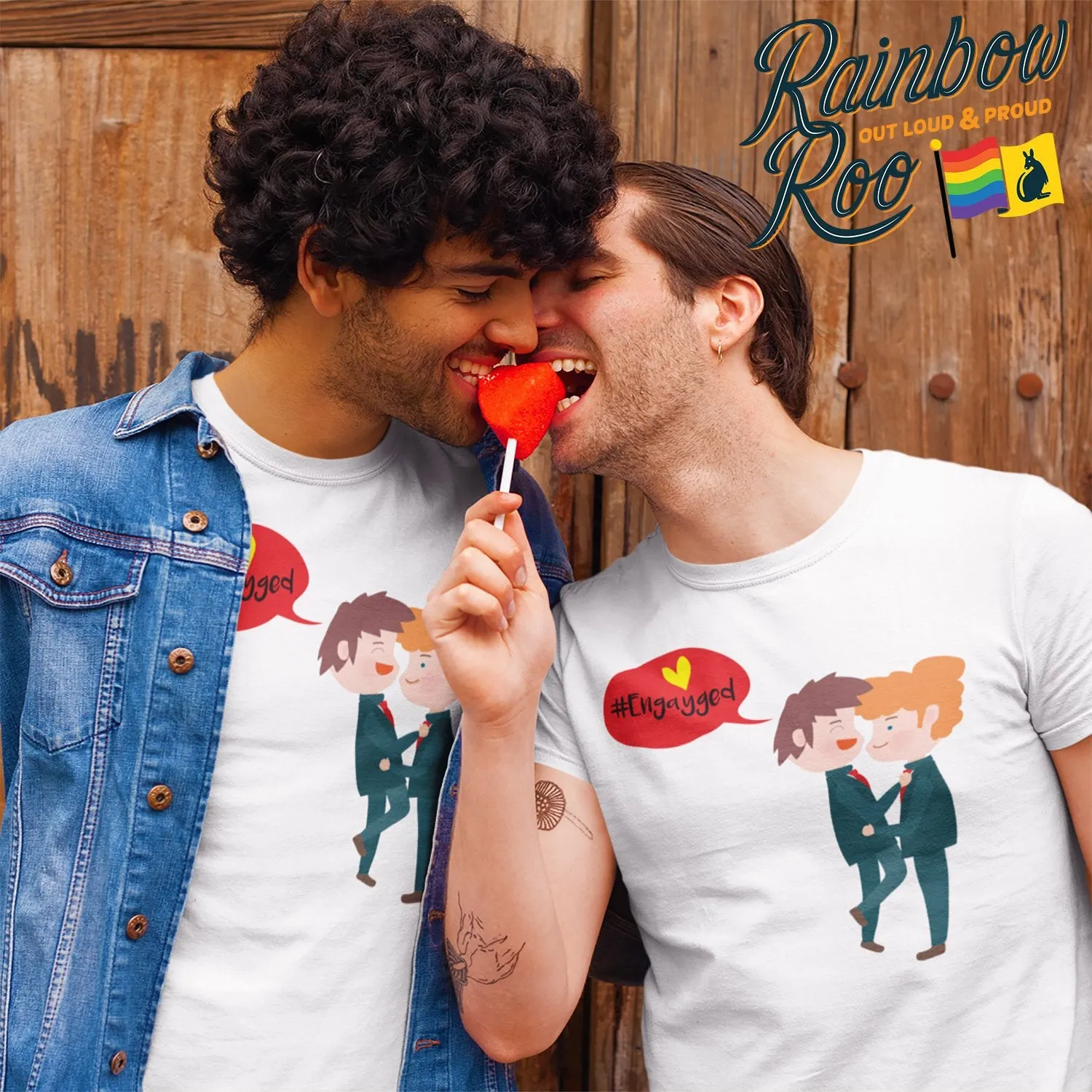 Engagement t-shirt for gay couples (G003)