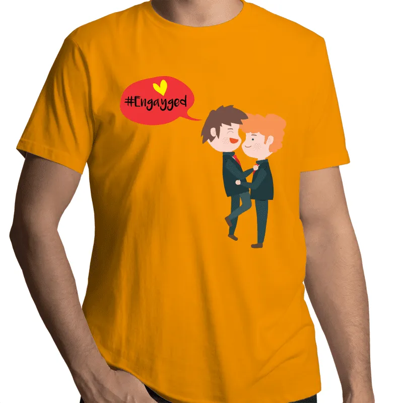 Engagement t-shirt for gay couples (G003)