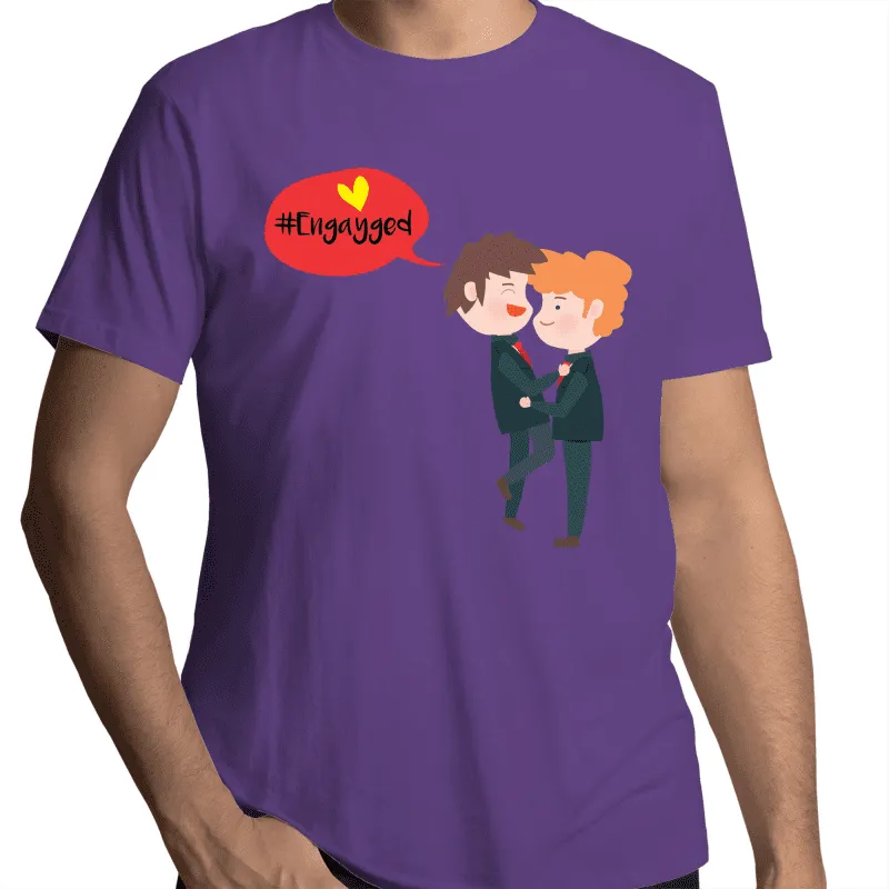 Engagement t-shirt for gay couples (G003)