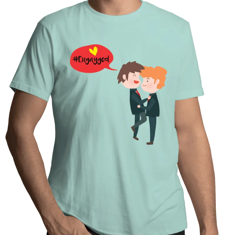 Engagement t-shirt for gay couples (G003)