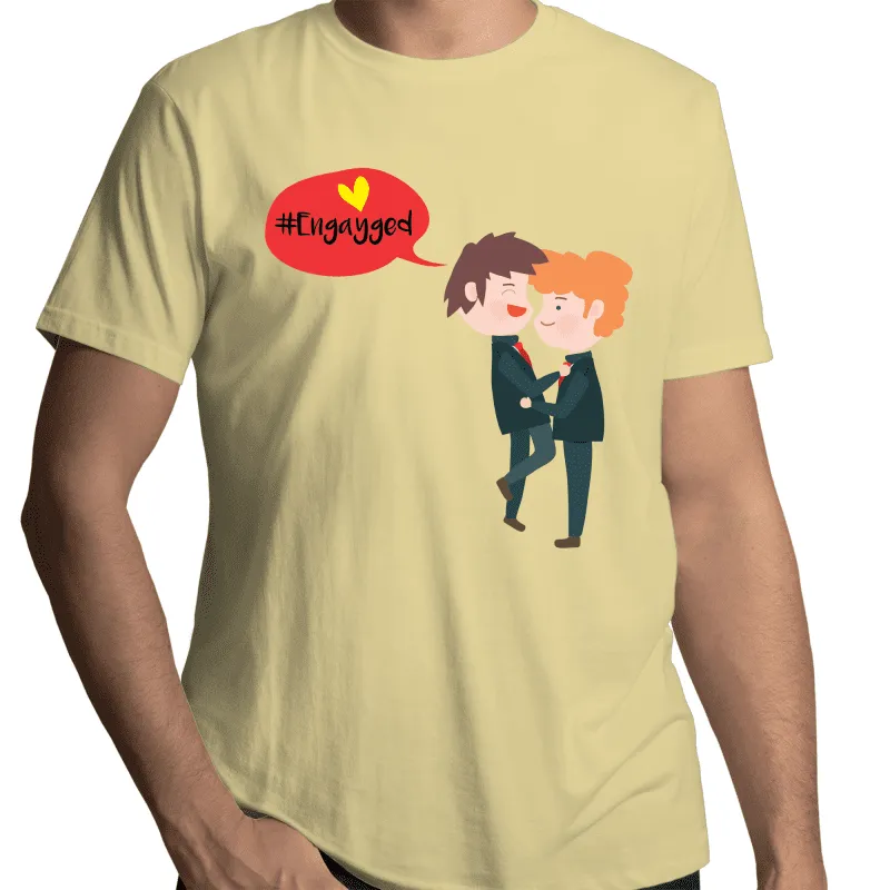 Engagement t-shirt for gay couples (G003)