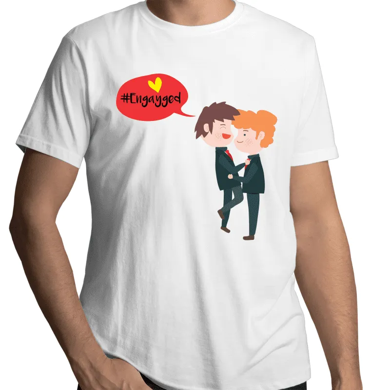 Engagement t-shirt for gay couples (G003)