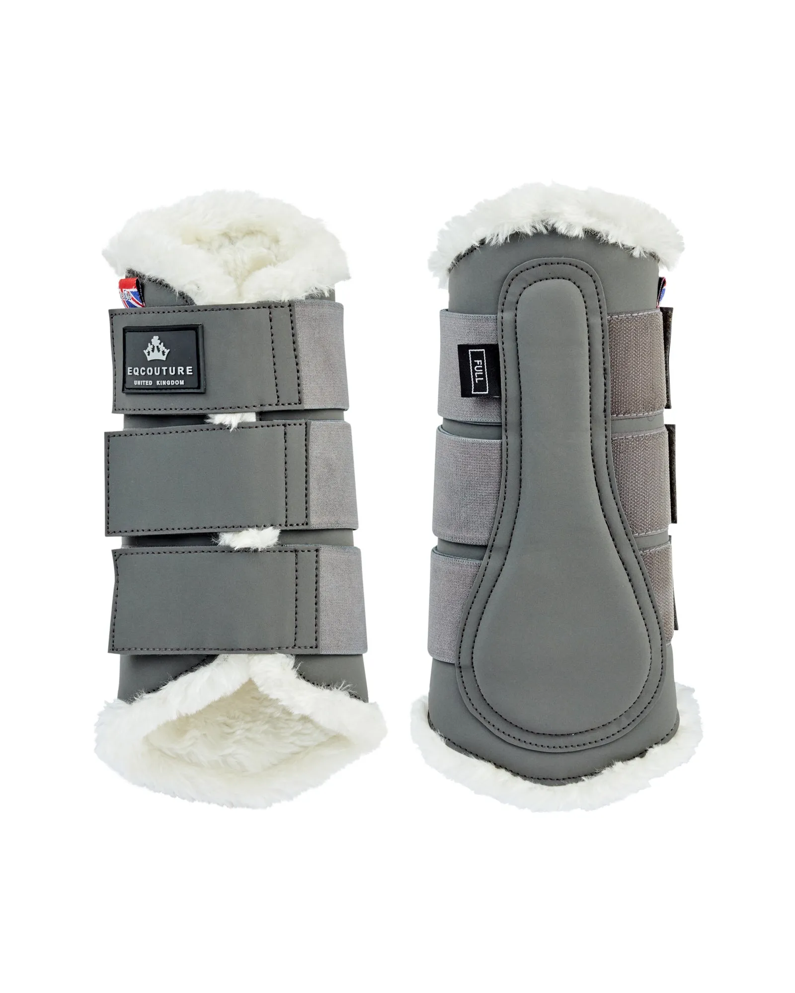 Eqcouture Symmetry WoolTech Brushing Boots - STEEL (GREY)