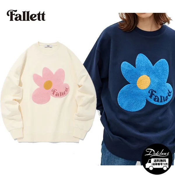 Fallett | Street Style Hoodies & Sweatshirts with Flower Pattern Logo