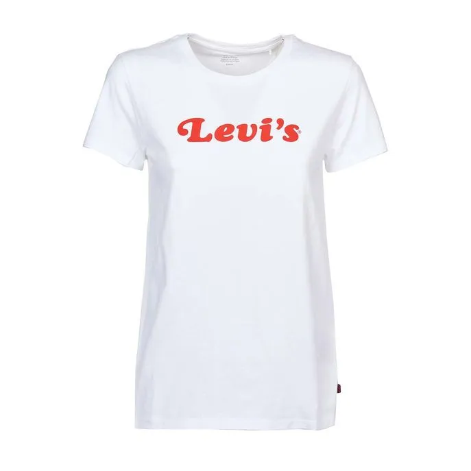 Feminine Logo T-Shirt White Red Woman