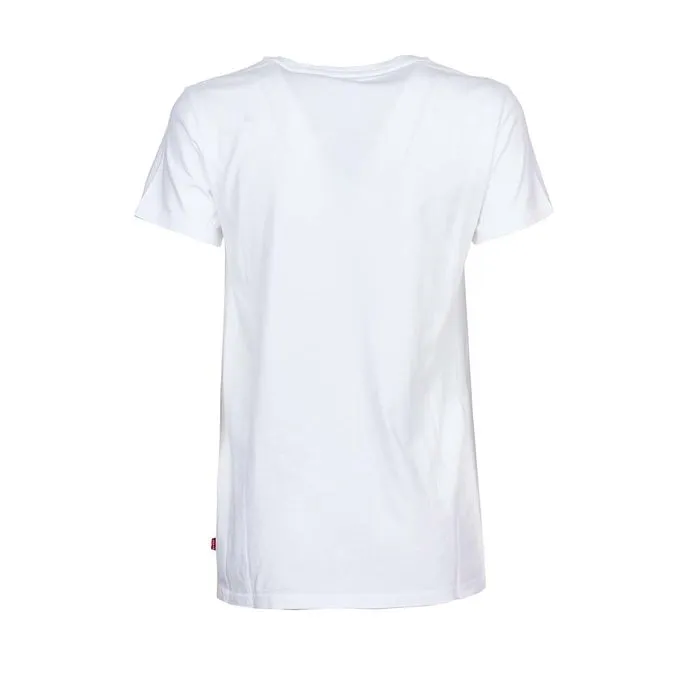 Feminine Logo T-Shirt White Red Woman