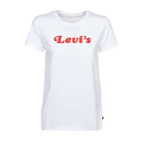 Feminine Logo T-Shirt White Red Woman