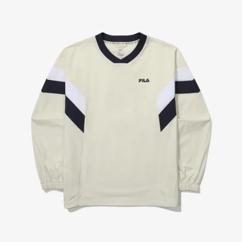 FILA | Unisex Plain Logo Crew Neck Street Style Shirt