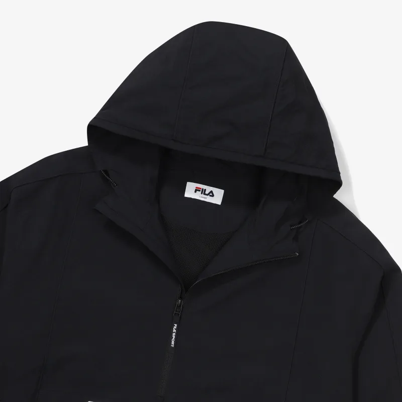 FILA Unisex Nylon Hoodies - Long Sleeves - Street Style - Plain Logo