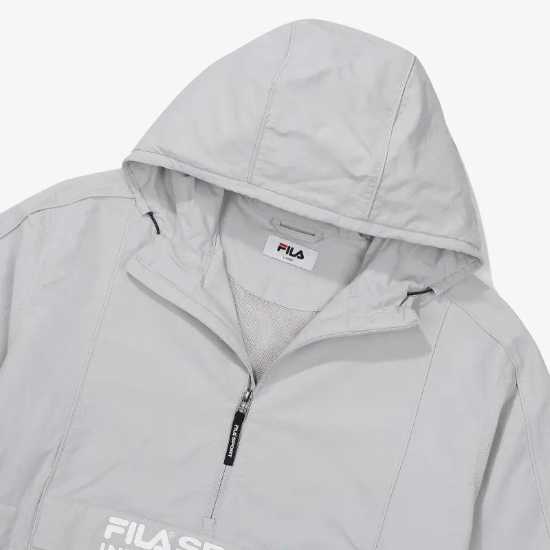 FILA Unisex Nylon Hoodies - Long Sleeves - Street Style - Plain Logo