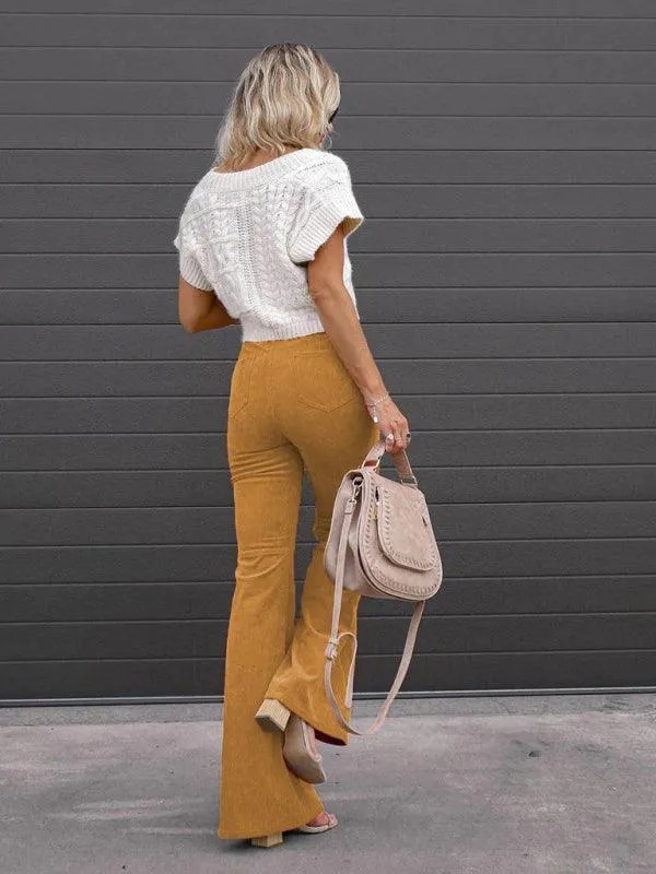 Flared Corduroy Pants