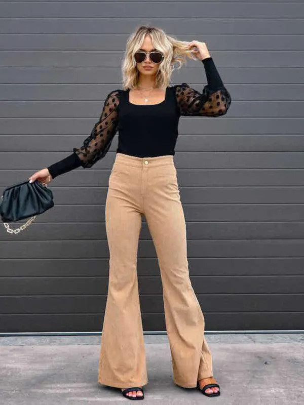 Flared Corduroy Pants