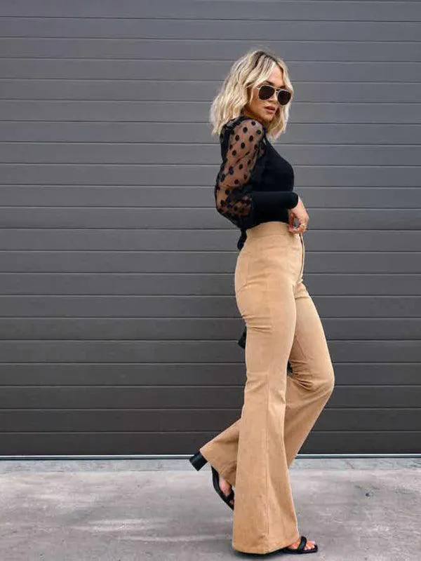 Flared Corduroy Pants