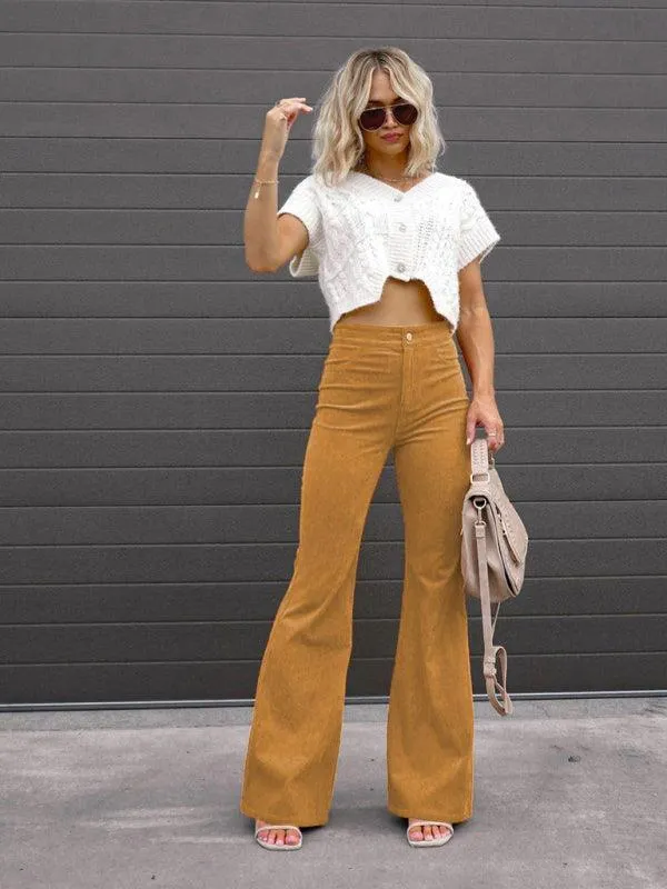 Flared Corduroy Pants