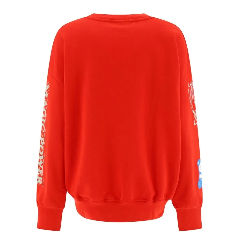 Ganni Crew Neck Long Sleeves Plain Cotton Logo - Unisex