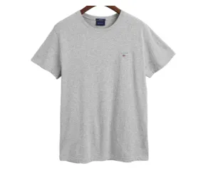 Gant men's original short sleeve t-shirt in light grey.